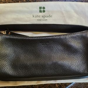 NWOT Kate Spade York Black Pebble Leather Shoulder Bag